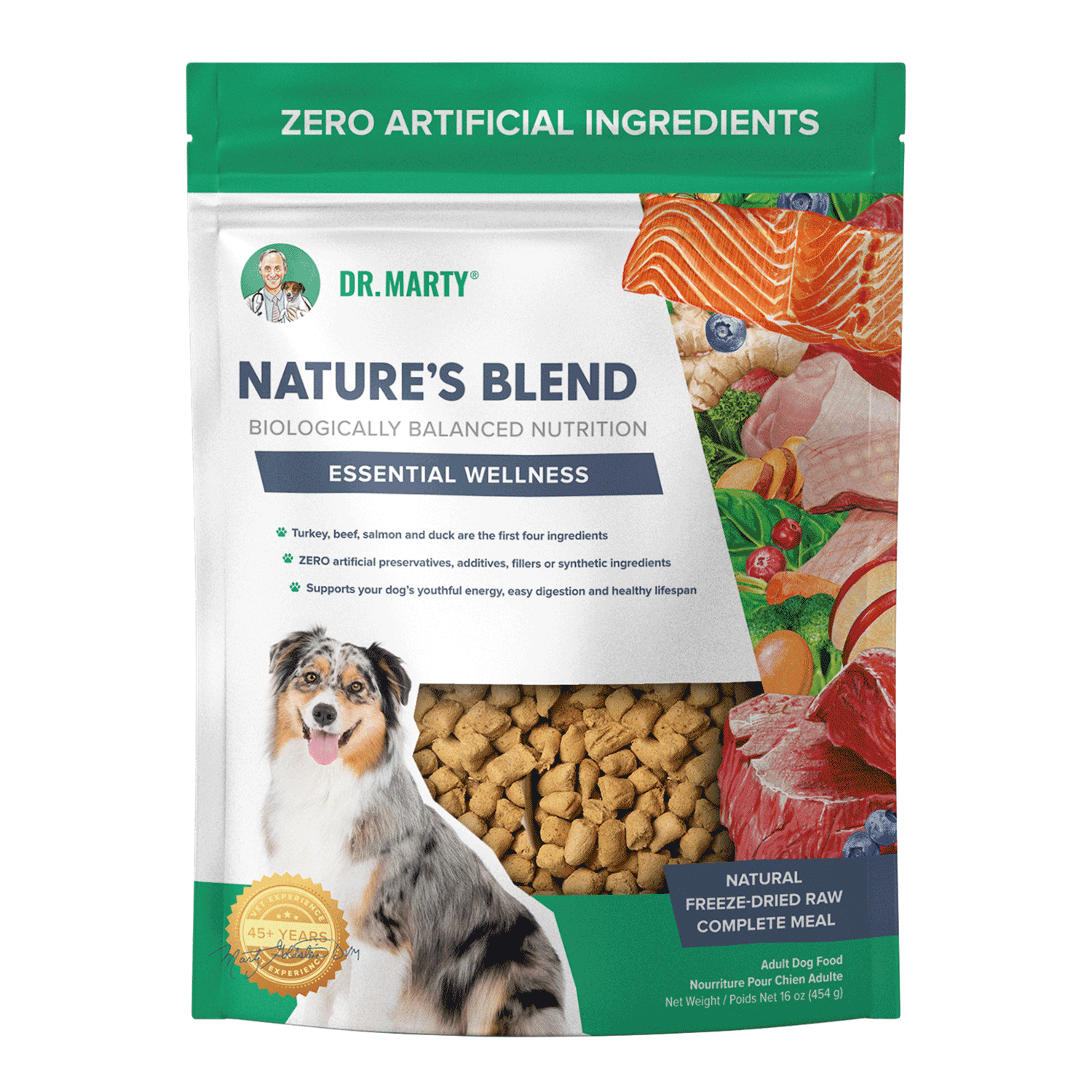 Dr. Marty Nature's Blend Essential Wellness Freeze-Dried Raw Dog Food