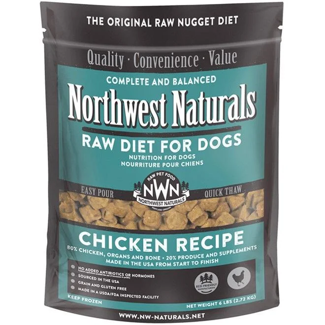 Northwest Naturals Chicken Nuggets Raw Dog Food