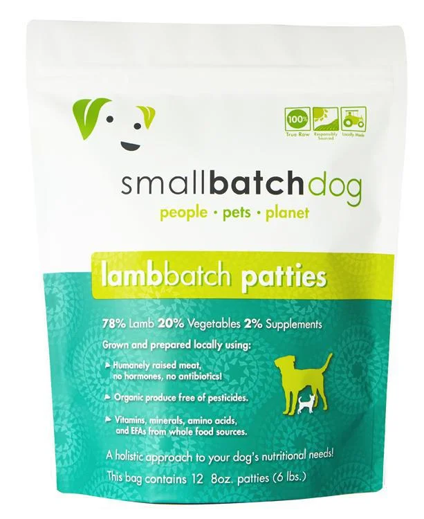 Small Batch Lamb Frozen Raw Dog Food, Patties