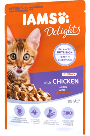 IAMS DELIGHTS Pouches KITTEN, Chicken