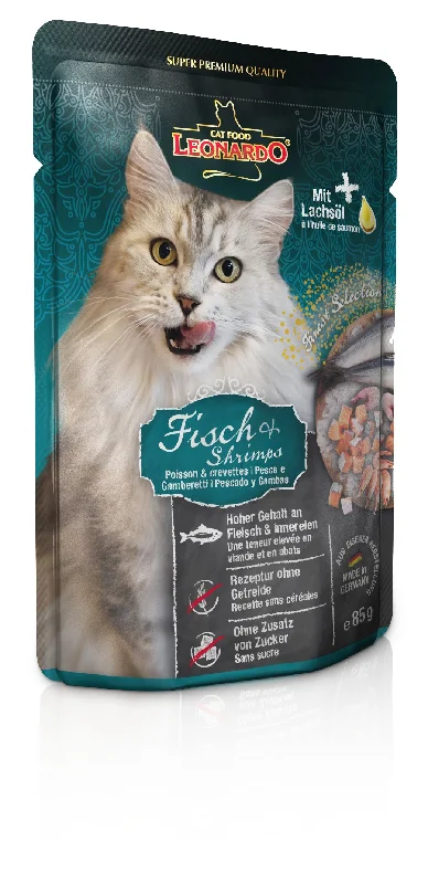 Leonardo Cat pouch Fish & Shrimp, 85g