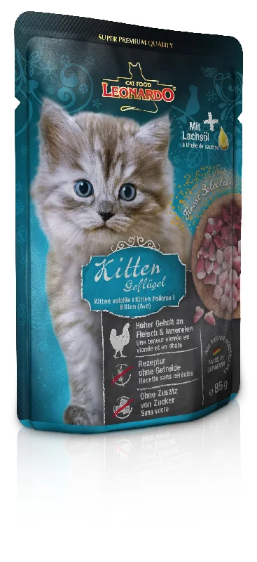 Leonardo Cat pouch Kitten Poultry, 85g