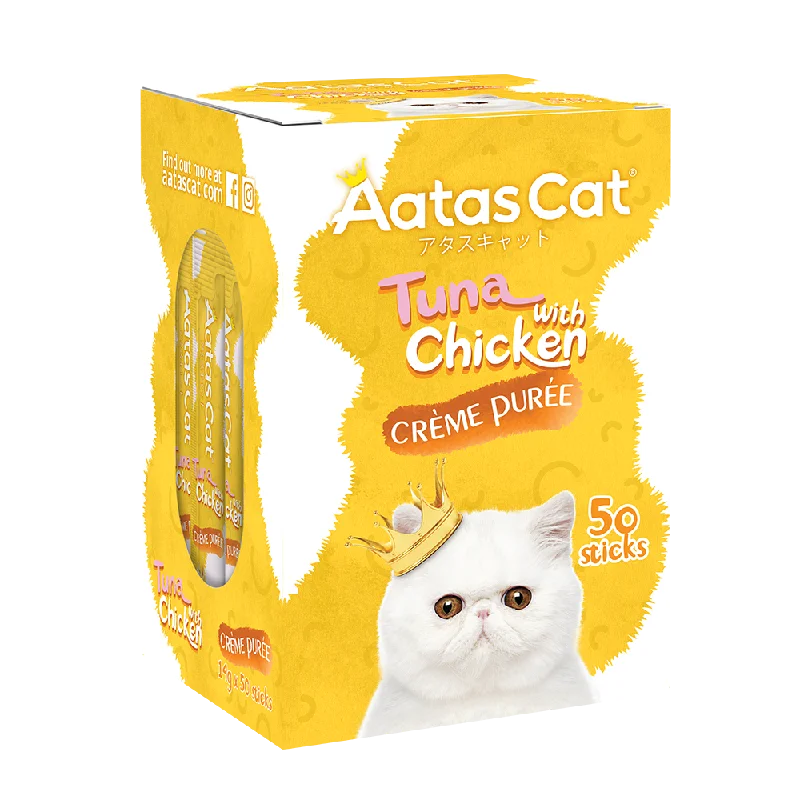 Aatas Cat Creme Puree Tuna with Chicken 14g x 50sachets