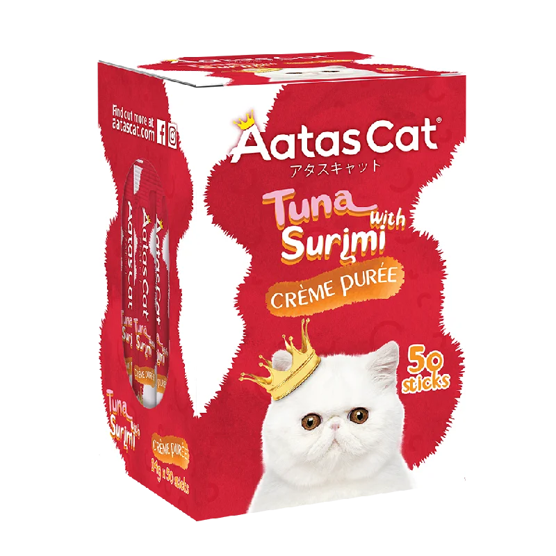 Aatas Cat Creme Puree Tuna with Surimi 14g x 50sachets