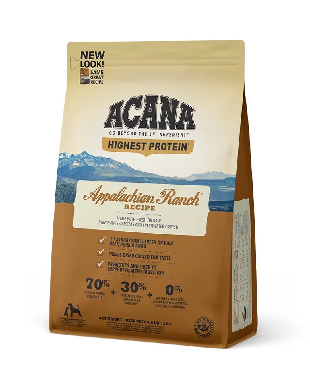 Acana Highest Protein - Appalachian Ranch Dry Dog Food 4.5lb