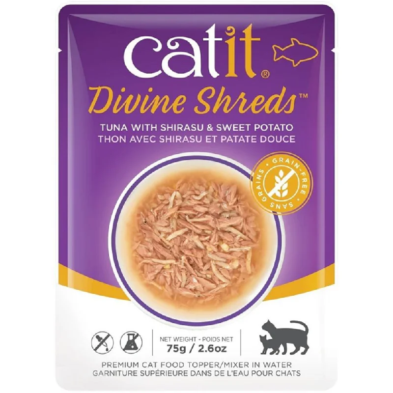 Catit Divine Shreds Tuna with Shirasu & Sweet Potato 75g