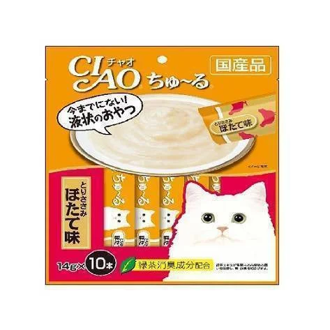 Ciao Cat Churu Chicken Fillet Scallop Flavor 140g (14g x 10) (SC-126)