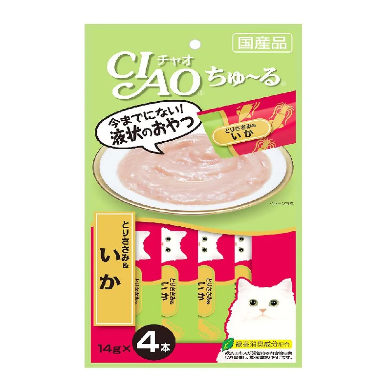 Ciao Cat Churu Chicken Fillet & Squid 56g (4pcs) (SC-79)