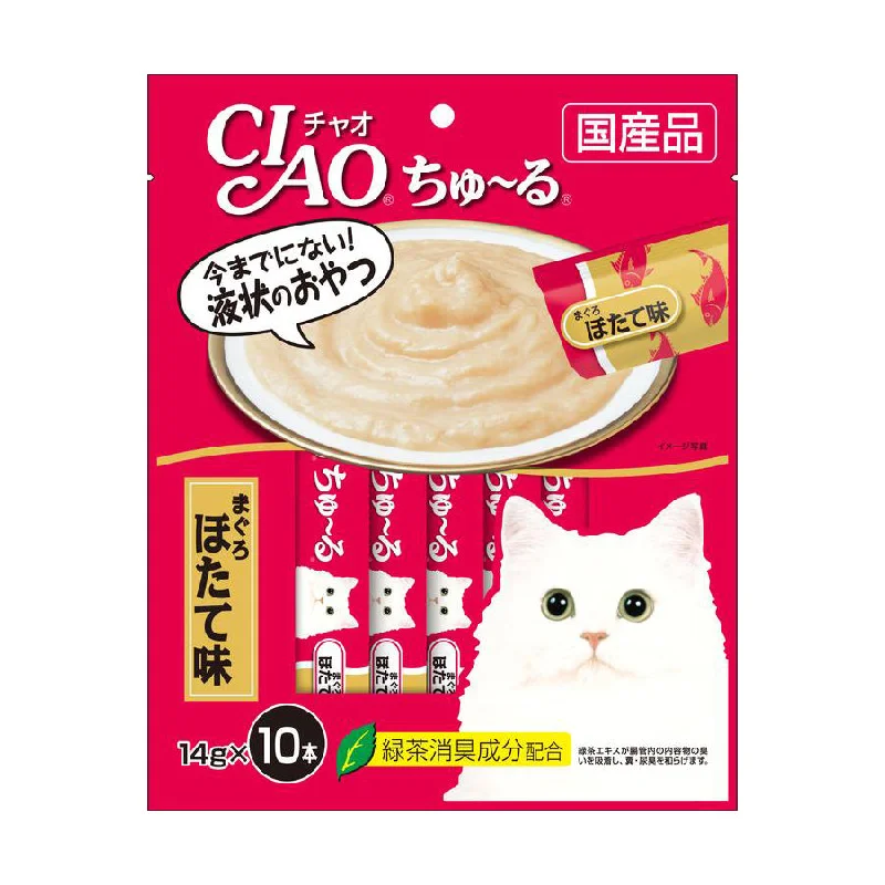 Ciao Cat Churu White Meat Tuna Scallop Flavor 140g (14g x 10) (SC-125)