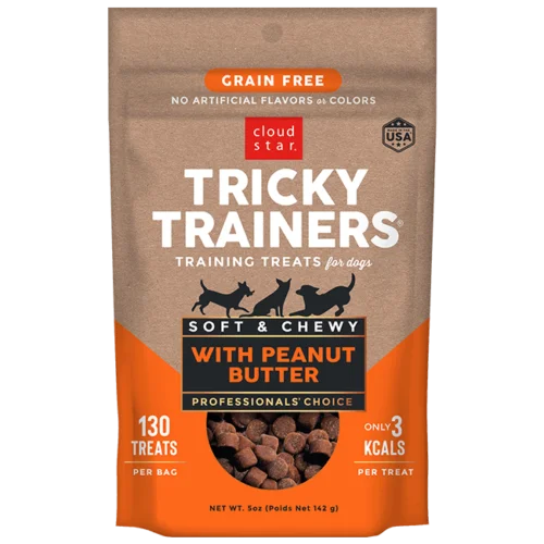 Cloud Star Tricky Trainers Soft & Chewy Peanut Butter Dog Treats 12oz