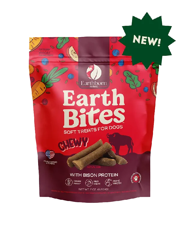 Earthborn Holistic EarthBites Chewy Grain-Free Dog Treats - Bison 7oz