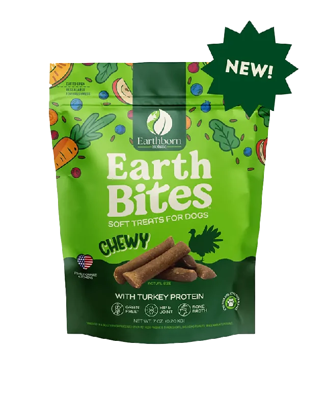 Earthborn Holistic EarthBites Chewy Grain-Free Dog Treats - Turkey 7oz