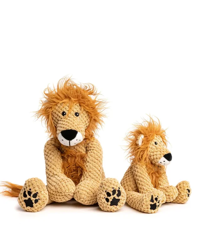 FabDog Floppy Lion Plush Dog Toy