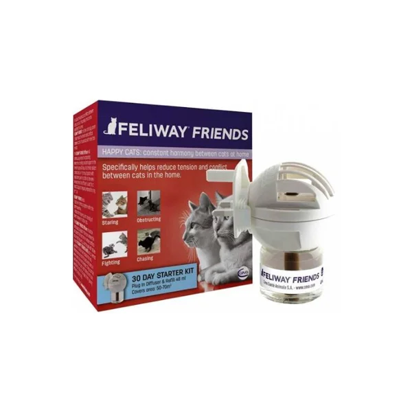 Feliway Friends 30 Day Starter Kit Plug-In Diffuser & Refill 48ml ( EXPIRY JAN 2025 )