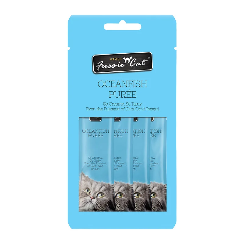 Fussie Cat Grain Free Treats Oceanfish Puree 56g (EXPIRY 26 FEB 2025)