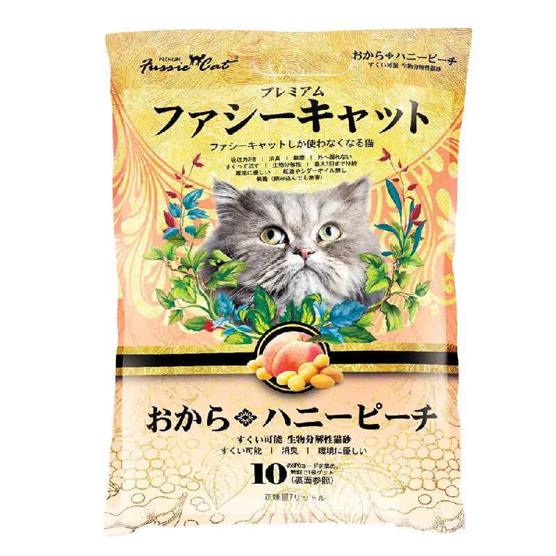 Fussie Cat Japanese Soybean Litter Honey Peach 7L