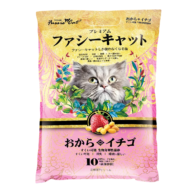 Fussie Cat Japanese Soybean Litter Strawberry 7L