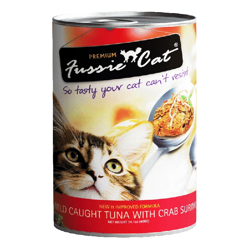 Fussie Cat Wild Caught Tuna with Crab Surimi 400g