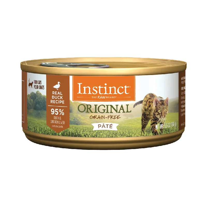 Instinct The Raw Brand Cat Original Grain-Free Pate Real Duck Recipe 5.5oz