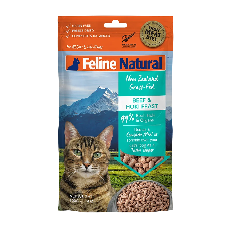 K9 Feline Natural Freeze Dried Beef and Hoki Feast 100g