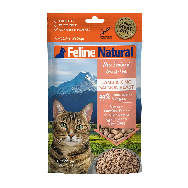 K9 Feline Natural Freeze Dried Lamb & King Salmon Feast 100g