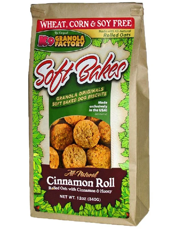 K9 Granola Factory Cinnamon Roll Soft Bakes Dogs Treats 12oz