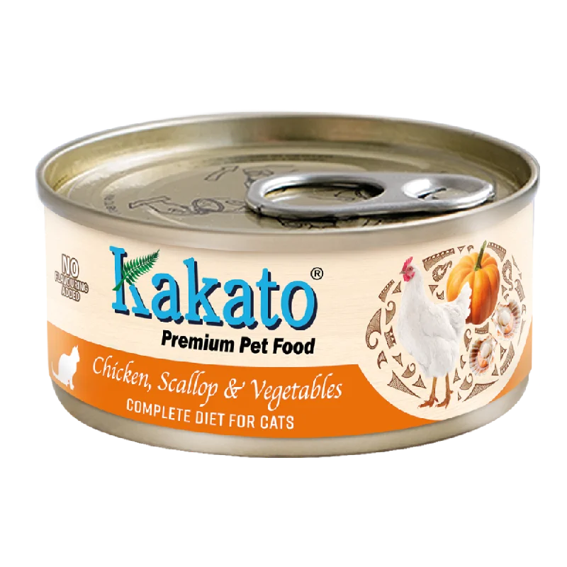 Kakato Premium Cat Food Complete Diet - Chicken, Scallop & Vegetables 70g