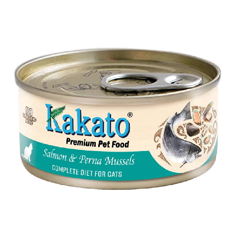 Kakato Premium Cat Food Complete Diet - Salmon & Perna Mussles 70g