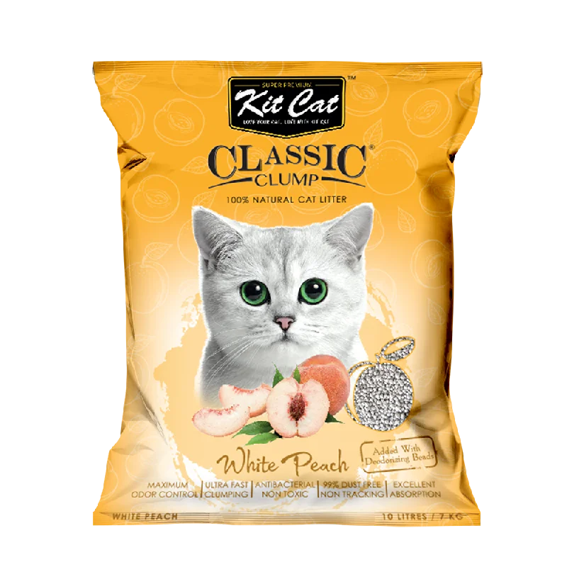 KitCat Cat Classic Clump Litter White Peach 7kg