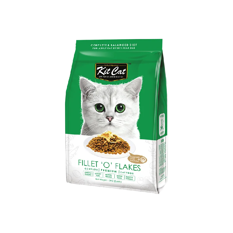 KitCat Premium Cat Food Fillet 'O' Flakes 1.2kg