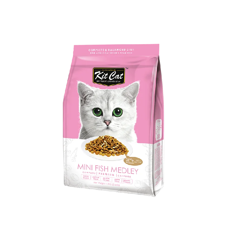 KitCat Premium Cat Food Mini Fish Medley 1.2kg