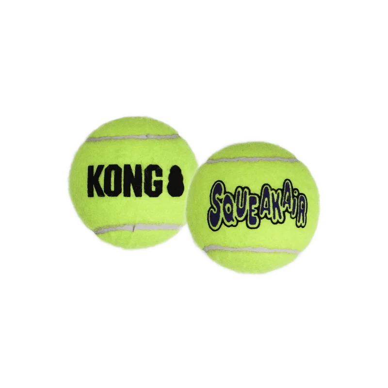 Kong Squeak Air Tennis Ball Large  3.25" - 2-Pack