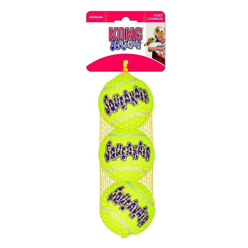 Kong Squeak Air Tennis Ball Small 2" - 3-Pack