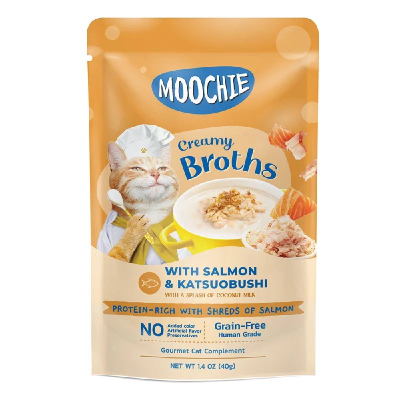 Moochie Cat Creamy Broths Salmon & Katsuobushi 40g