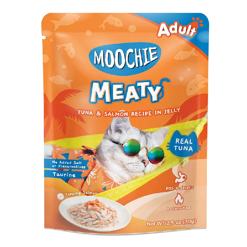 Moochie Cat Meaty Tuna & Salmon Recipe in Jelly 70g