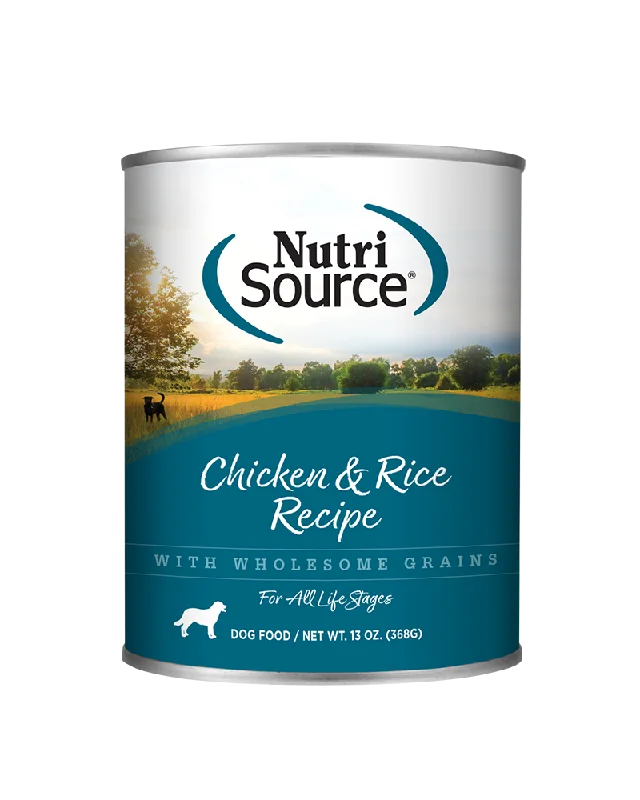 NutriSource Chicken & Rice Wet Dog Food 13oz