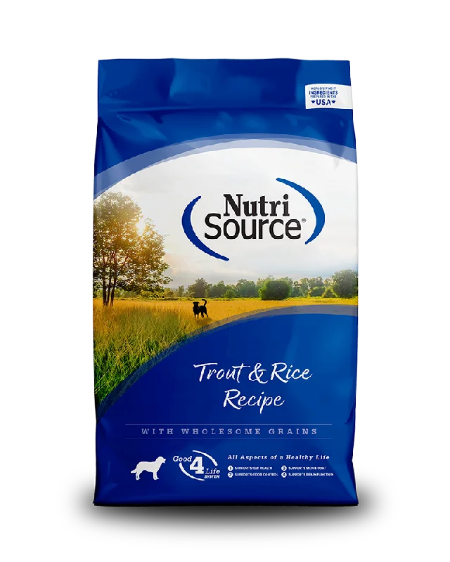 NutriSource Trout & Rice Dry Dog Food 26lb