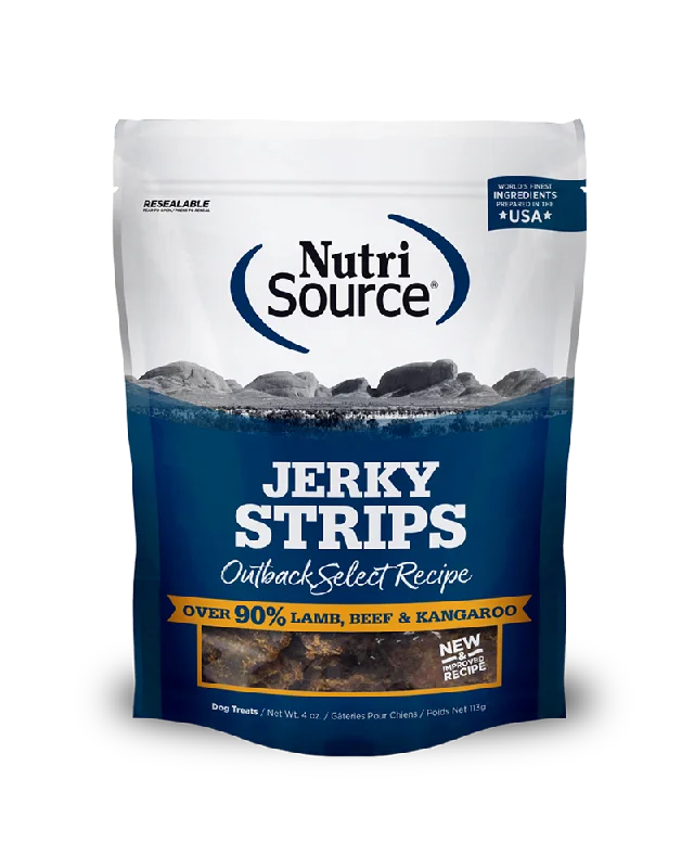 NutriSource Jerky Strips - Outback Select Dog Treats 4oz