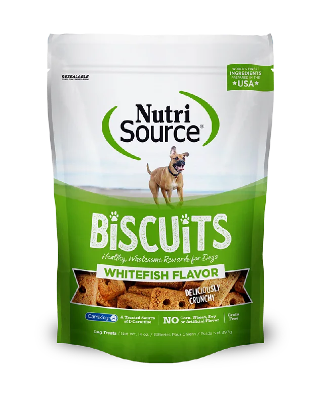 NutriSource Biscuits - Whitefish Flavored Dog Treats 14oz