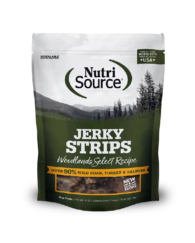 NutriSource Jerky Strips - Woodlands Select Dog Treats 4oz