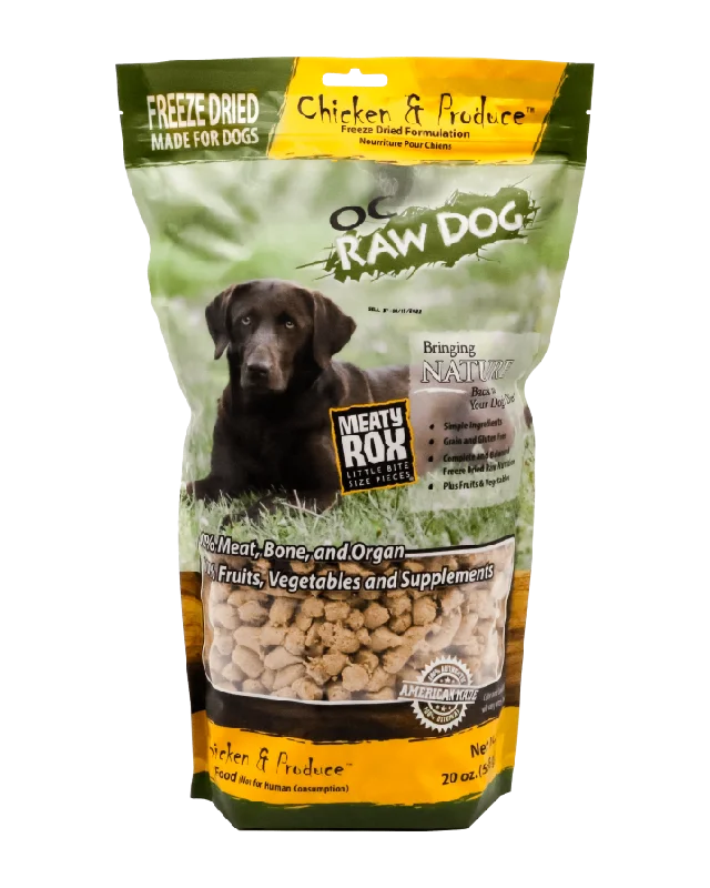 OC Raw Freeze-Dried Chicken & Produce Rox for Dogs 20oz