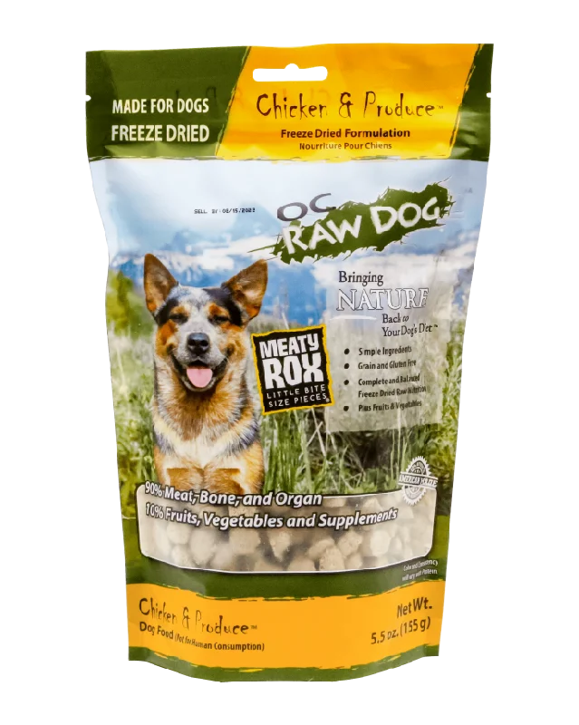 OC Raw Freeze-Dried Chicken & Produce Rox for Dogs 5.5oz