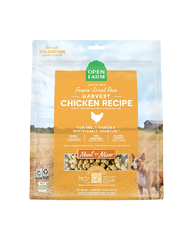 Open Farm Freeze-Dried Raw Harvest Chicken Dog Food 13.5oz