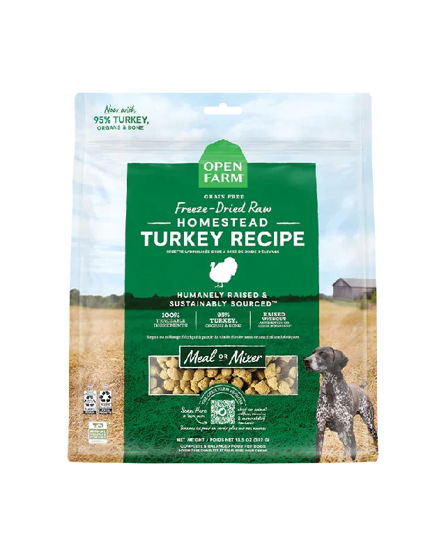 Open Farm Freeze-Dried Raw Homestead Turkey Dog Food 13.5oz