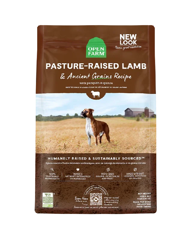 Open Farm Pasture-Raised Lamb & Ancient Grains Dry Dog Food 22lb