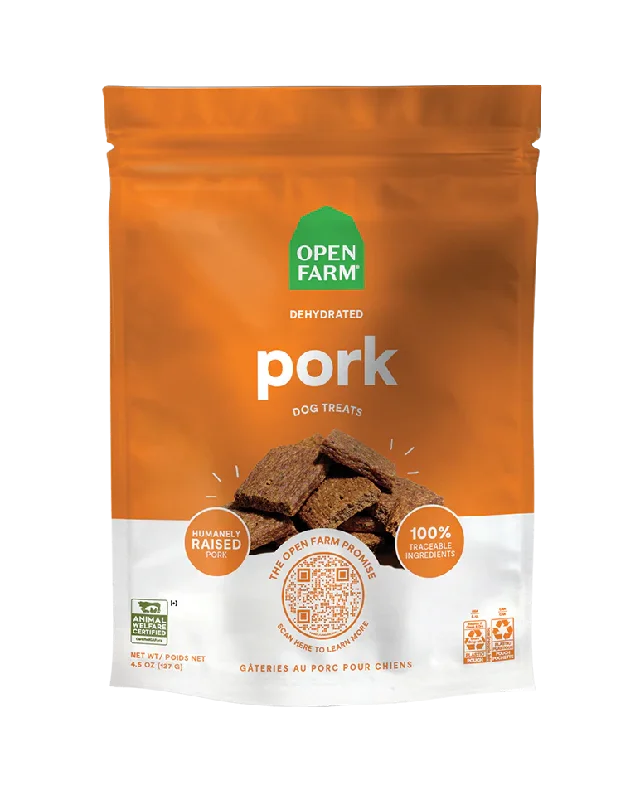 Open Farm Dehydrated Pork Dog Treats 4.5oz