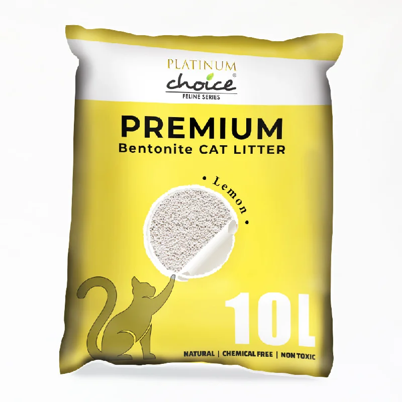 Platinum Choice Premium Bentonite Cat Litter Lemon 10L