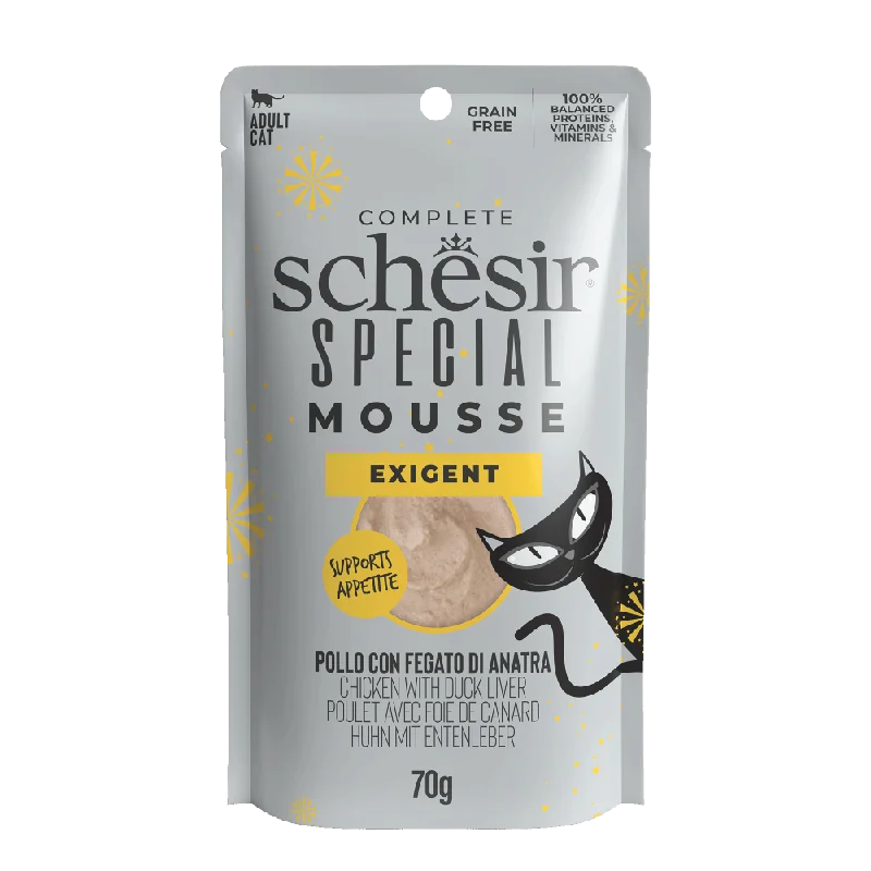 Schesir Cat Pouch Special Mousse Exigent Chicken With Duck Liver 70g