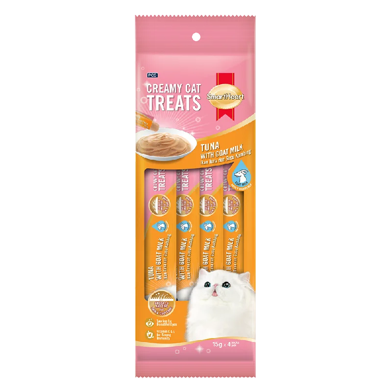 SmartHeart Cat Creamy Treats Tuna with Goat Milk 15g x 4