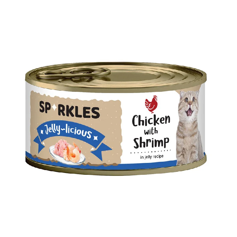 Sparkles Cat Jelly-licious Chicken with Shrimp 80g